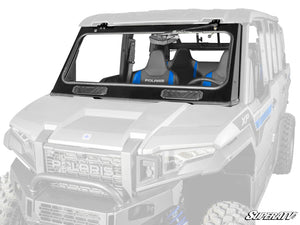 SuperATV Polaris Xpedition DOT glass windshield installed on a 2024+ Xpedition UTV
