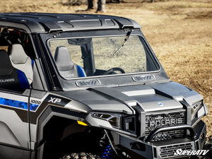 Aluminum framed Polaris Xpedition glass windshield with UV-resistant powder coat