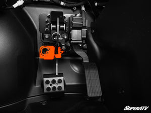 SuperATV Xpedition brake lock showing padlock-ready theft deterrent slot
