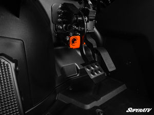Foot operated SuperATV Polaris Xpedition trail brake lock detail