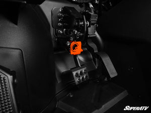 SuperATV brake lock for Polaris Xpedition mounted with OEM hardware