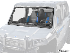 SuperATV Polaris Xpedition vented full polycarbonate windshield on the cab