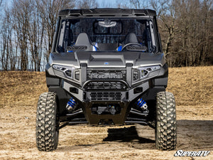 Polaris Xpedition vented windshield sealed to the hood with a bulb seal