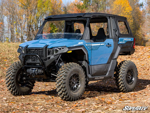 Polaris Xpedition clear half windshield showing the open-cab profile