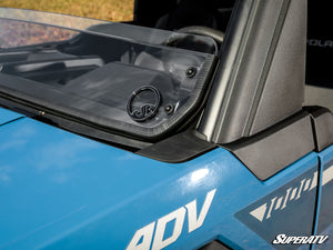 Polaris Xpedition clear polycarbonate half windshield front view
