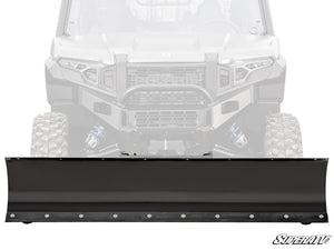 SuperATV Plow Pro snow plow kit mounted on a Polaris Xpedition UTV