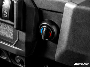 Polaris Ranger XP 1000 in-dash heater defrosting the windshield