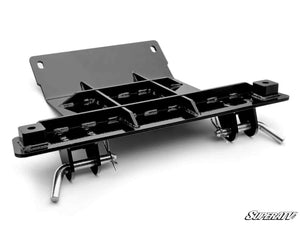 Front view of SuperATV Polaris Ranger XP 570 Plow Pro snow plow kit