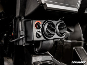 Angled view of the SuperATV cab heater vents in a Polaris RZR Trail 900