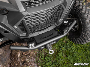 SuperATV Polaris RZR XP Turbo S Winch-Ready Front Bumper, installed view