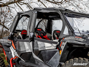 SuperATV Polaris RZR XP 4 1000 / XP 4 Turbo / S4 / 4 900 Soft Upper Doors, mounted view