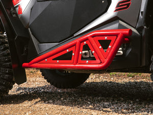 SuperATV Polaris RZR 900 / Trail 900 / Trail S Heavy-Duty Rock Sliders, side view