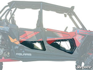SuperATV Polaris RZR XP Turbo S / S 1000 / S 900 Clear Lower Doors, mounted view