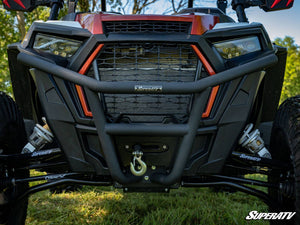 SuperATV Polaris RZR XP 1000 / XP Turbo Low Profile Front Bumper, angle view