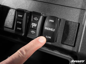 Polaris Xpedition power flip windshield opened via dash rocker switch