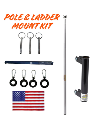 Telescoping Flagpole w/ Ladder Mount Kit - Dunes 2 Dezert SXS