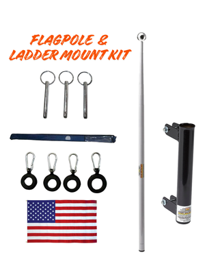 Telescoping Flagpole w/ Ladder Mount Kit - Dunes 2 Dezert SXS