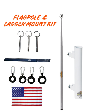 Telescoping Flagpole w/ Ladder Mount Kit - Dunes 2 Dezert SXS
