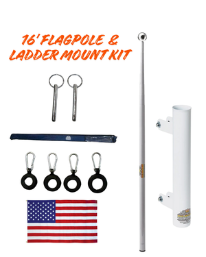 Telescoping Flagpole w/ Ladder Mount Kit - Dunes 2 Dezert SXS