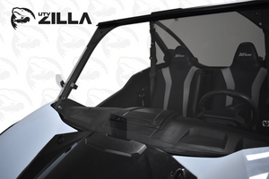 Hard-coated full clear polycarbonate windshield for Kawasaki KRX 1000 with stock cage