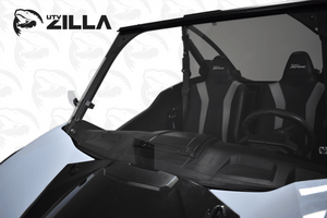 Hard-coated full clear polycarbonate windshield for Kawasaki KRX 1000 with stock cage