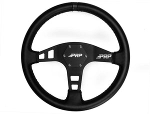 PRP Flat Leather Steering Wheel – 13" Off-Road Control - Dunes 2 Dezert SXS