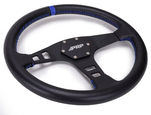 PRP Flat Leather Steering Wheel – 13" Off-Road Control - Dunes 2 Dezert SXS