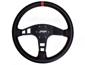 PRP Flat Leather Steering Wheel – 13" Off-Road Control - Dunes 2 Dezert SXS