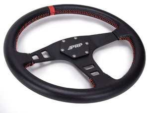 PRP Flat Leather Steering Wheel – 13" Off-Road Control - Dunes 2 Dezert SXS