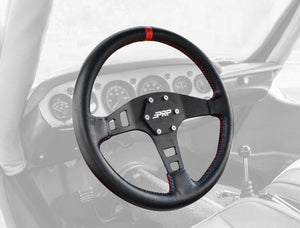 PRP Flat Leather Steering Wheel – 13" Off-Road Control - Dunes 2 Dezert SXS