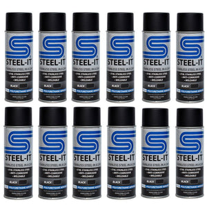 STEEL-IT Black Polyurethane Spray 12oz (12 Pack) - Dunes 2 Dezert SXS