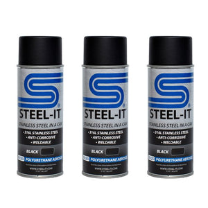 STEEL-IT Black Polyurethane Spray 12oz (3 Pack) - Dunes 2 Dezert SXS