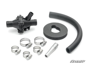 SuperATV quick-start flow valve kit with hose, clamps and fittings for UTV cab heaters