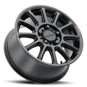 Raceline A14V Alpha UTV Wheel in Satin Black with 12 scalloped spokes and 15x7 size for Polaris RZR Turbo R and Pro R