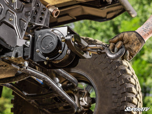 SuperATV retractable tow rope synthetic line for UTV trail recovery