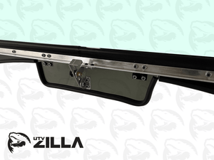 Vented glass windshield with wiper for Polaris RZR Trail 2021–2023 with aluminum frame and tinted vents