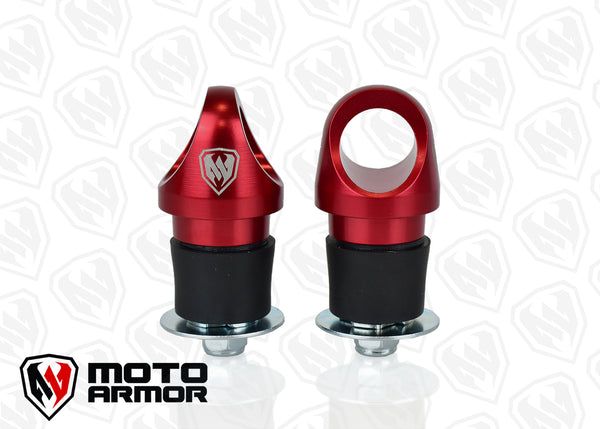 Moto Armor Billet Turn Lock Anchors for Polaris RZR – Anodized aluminum with rubber expansion fit