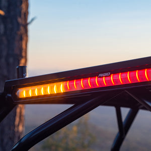 Rigid Industries 28-inch Chase Light Bar with LED brake, reverse, turn signal, and customizable strobe patterns for off-road vehicles.