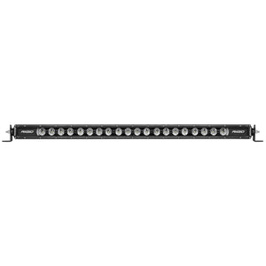 Rigid Industries 30-inch Radiance Plus SR-Series single row LED light bar with RGB backlight and durable aluminum housing.
