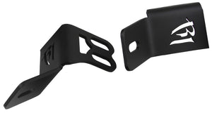 Rigid stainless steel A-pillar mount bracket for Polaris RZR XP1000, fits multiple light series and works with stock or aftermarket windshields.