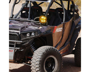 Rigid Adapt XP Xtreme LED Light with GPS-based adaptive beam control, 3-zone optics, and high-strength housing for powersports vehicles