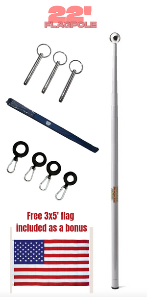 Telescoping Flagpole 22' - Dunes 2 Dezert SXS