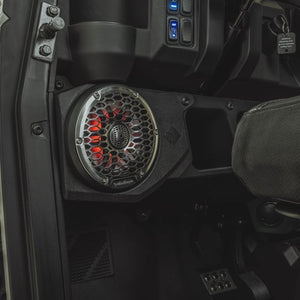 Rockford Fosgate Ranger Stage 6 Audio Kit with Ride Command, subwoofer, speakers, amplifier, and RGB lighting for Polaris Ranger 2018–2024