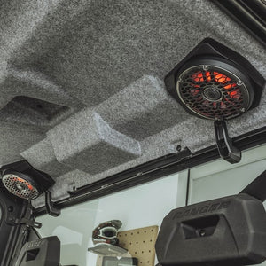 Rockford Fosgate Ranger Stage 6 Audio Kit with Ride Command, subwoofer, speakers, amplifier, and RGB lighting for Polaris Ranger 2018–2024