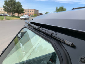 Close-up of the hand wiper included with the UTV Zilla Polaris RZR RS1 glass windshield