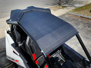 Black hard plastic roof for Polaris RS1, CNC cut with billet mounts and black stainless hardware for 2018–2022 RS1 models