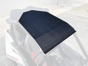 Black hard plastic roof for Polaris RS1, CNC cut with billet mounts and black stainless hardware for 2018–2022 RS1 models