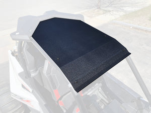 Black hard plastic roof for Polaris RS1, CNC cut with billet mounts and black stainless hardware for 2018–2022 RS1 models