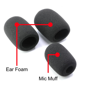 Replacement Mic Muff and Ear Foam for H10 Headsets - Dunes 2 Dezert SXS