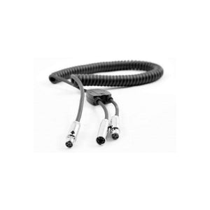 Rugged Radios car harness with coiled cord, 5-pin headset jack, radio jack and 3-pin push to talk jack